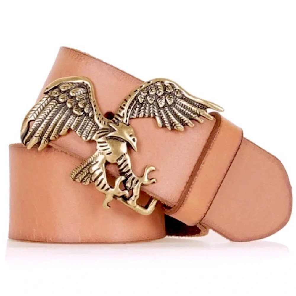 Rare TOPSHOP Leather Belt With Eagle Buckle